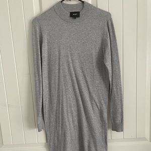 Grey midi sweater dress